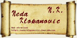 Neda Klopanović vizit kartica